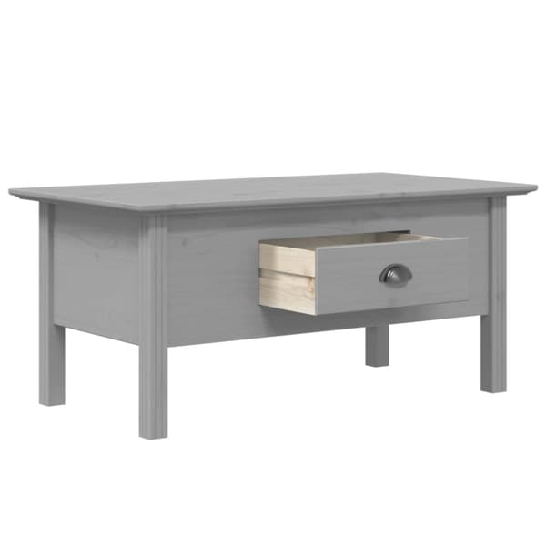 sofabord BODO 100x55x46 cm massivt fyrretræ grå