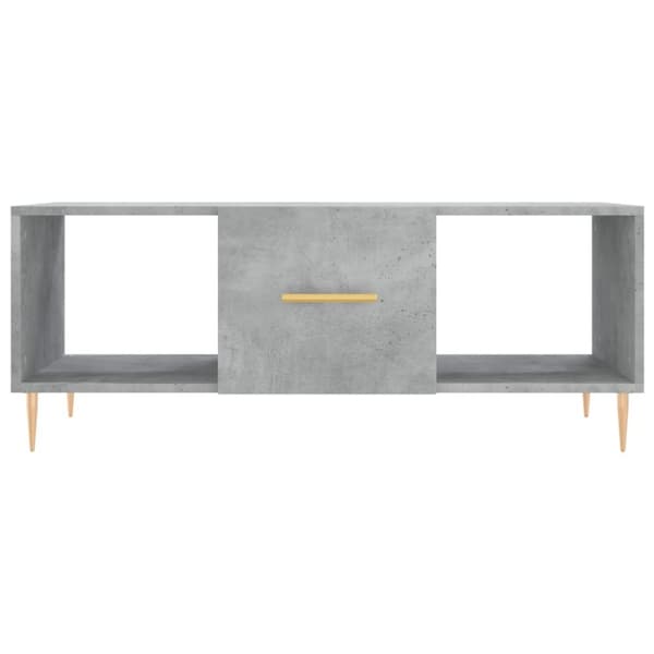 Soffbord betonggrå 102x50x40 cm konstruerat trä