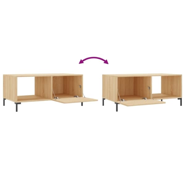 Soffbord sonoma-ek 90x50x40 cm konstruerat trä