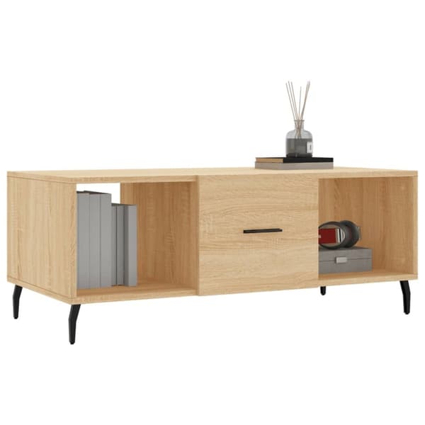 Soffbord sonoma-ek 102x50x40 cm konstruerat trä