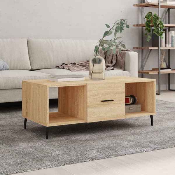 Soffbord sonoma-ek 102x50x40 cm konstruerat trä