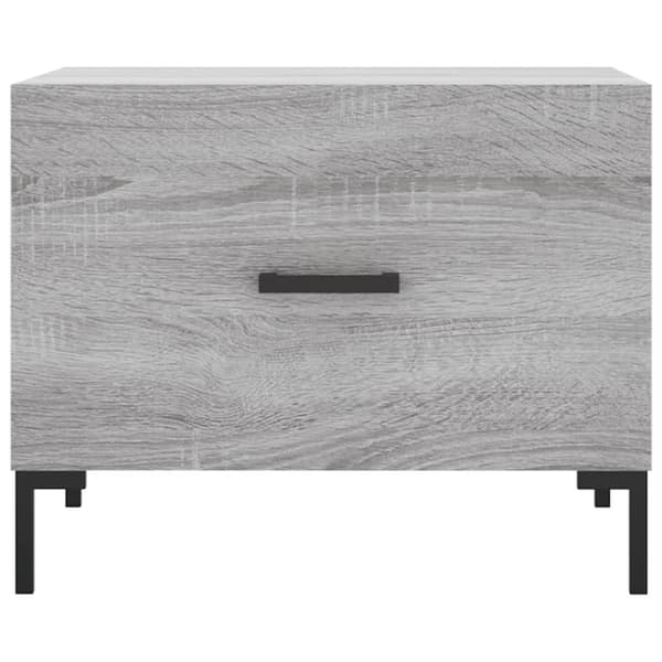 sofaborde 2 stk. 50x50x40 cm konstrueret træ grå sonoma-eg