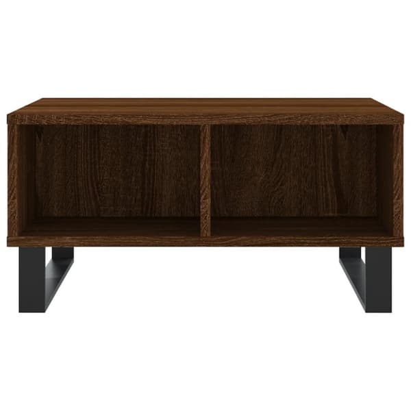 Soffbord brun ek 60x60x30 cm konstruerat trä