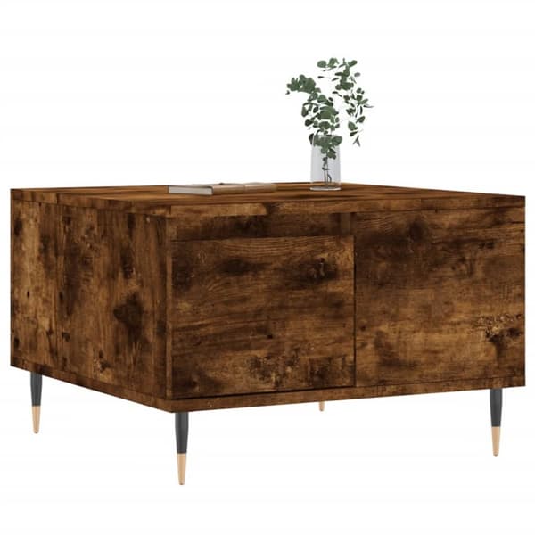 Soffbord rökfärgad ek 55x55x36,5 cm konstruerat trä