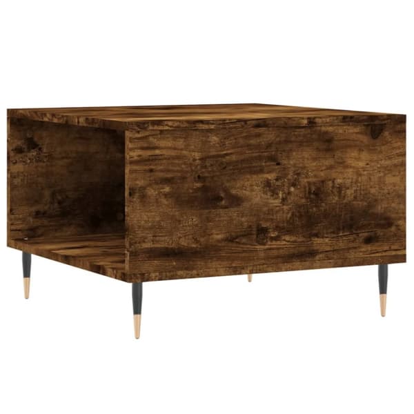 Soffbord rökfärgad ek 55x55x36,5 cm konstruerat trä