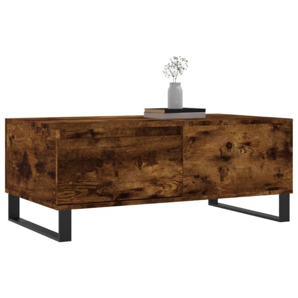 Soffbord rökfärgad ek 90x50x36,5 cm konstruerat trä