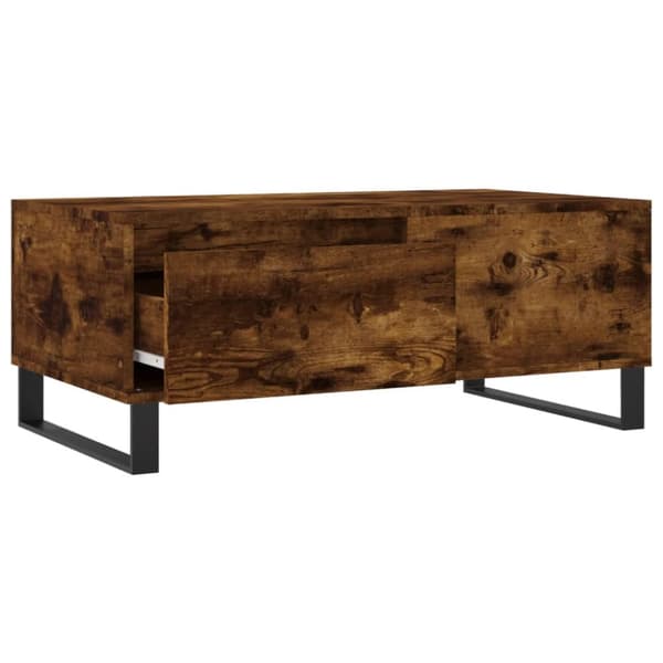 Soffbord rökfärgad ek 90x50x36,5 cm konstruerat trä