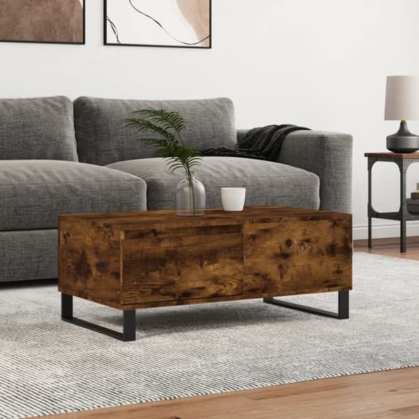 Soffbord rökfärgad ek 90x50x36,5 cm konstruerat trä