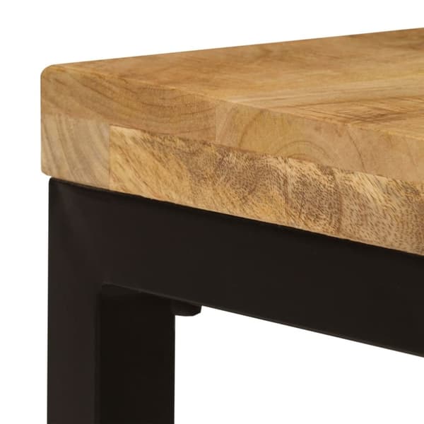 sofabord 100x50x35 cm massivt mangotræ og stål