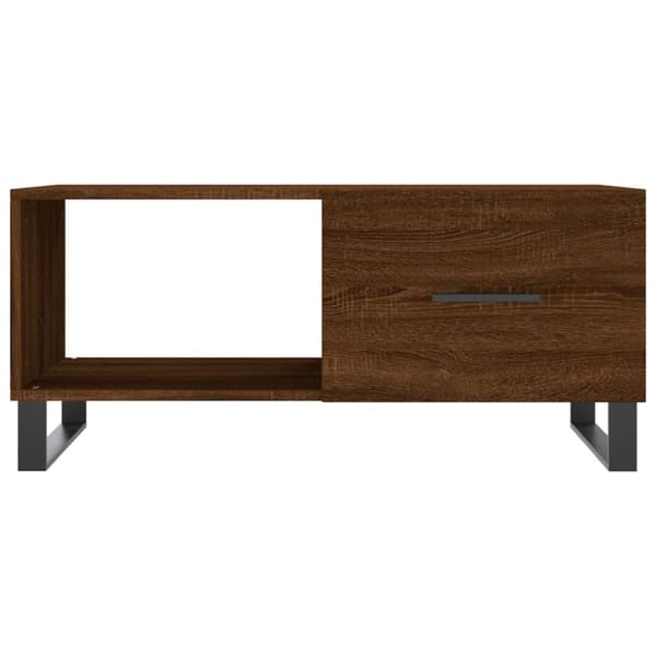 Soffbord brun ek 90x50x40 cm konstruerat trä