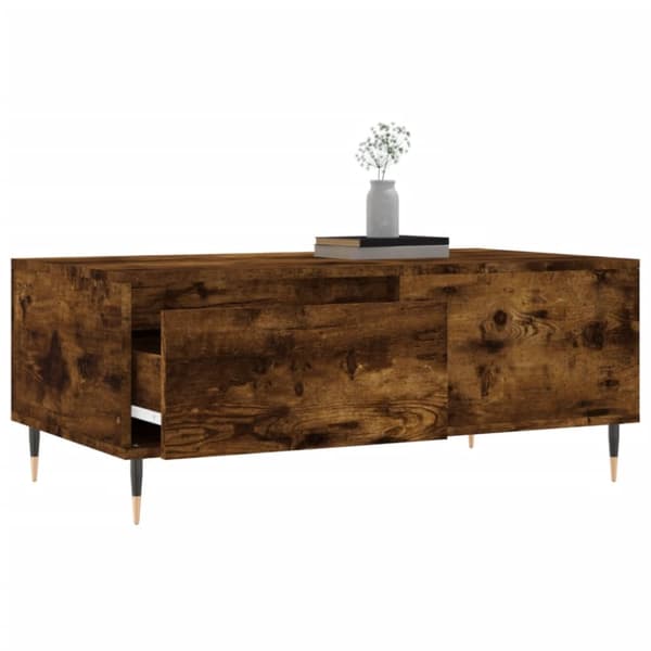Soffbord rökfärgad ek 90x50x36,5 cm konstruerat trä