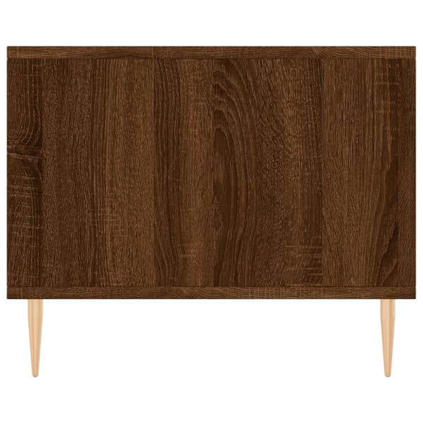 sofabord 90x50x40 cm konstrueret træ brun egetræsfarve