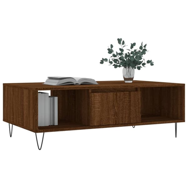 Soffbord brun ek 104x60x35 cm konstruerat trä