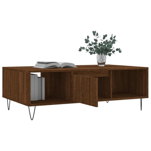 Soffbord brun ek 104x60x35 cm konstruerat trä