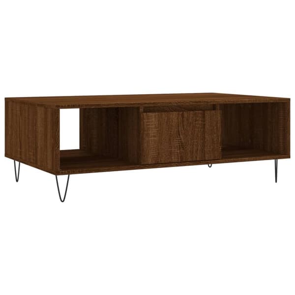 Soffbord brun ek 104x60x35 cm konstruerat trä