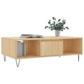 Miniatyrbillede 3 af 10: sofabord 104x60x35 cm konstrueret træ sonoma-eg