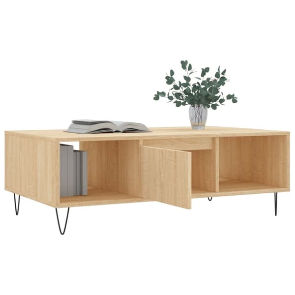 sofabord 104x60x35 cm konstrueret træ sonoma-eg