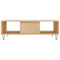 Miniatyrbillede 5 af 10: sofabord 104x60x35 cm konstrueret træ sonoma-eg