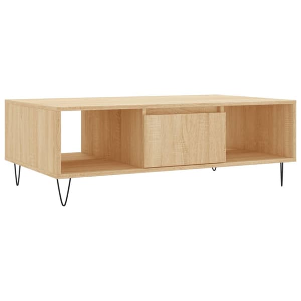 sofabord 104x60x35 cm konstrueret træ sonoma-eg