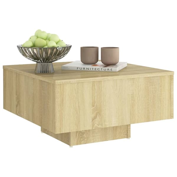 Soffbord sonoma-ek 60x60x31,5 cm konstruerat trä