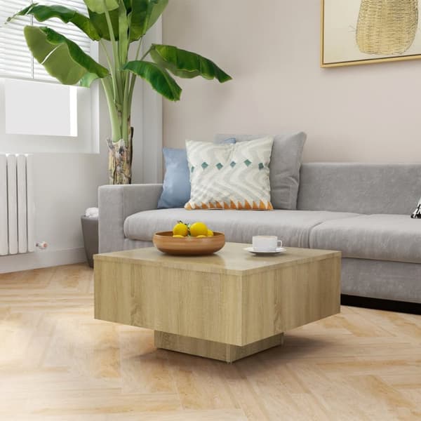 Soffbord sonoma-ek 60x60x31,5 cm konstruerat trä