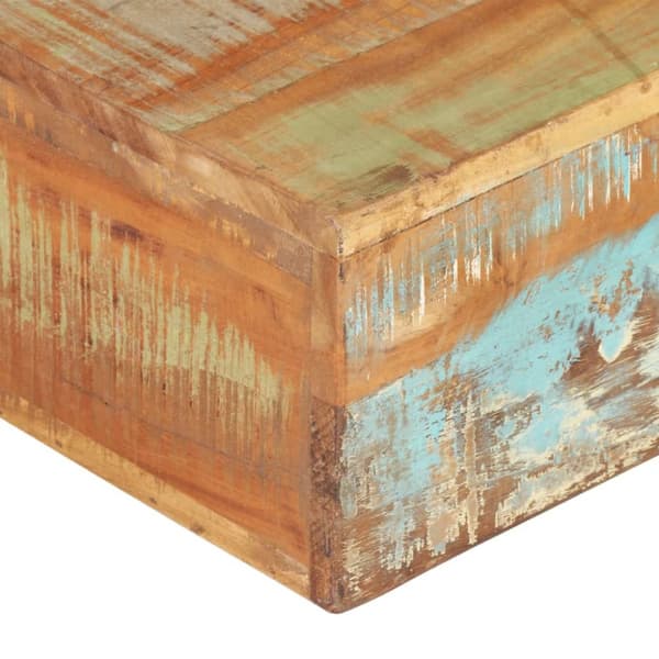Sohvapöytä 80x80x28 cm täysi kierrätyspuu
