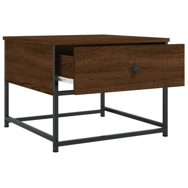 Soffbord brun ek 51x51x40 cm konstruerat trä