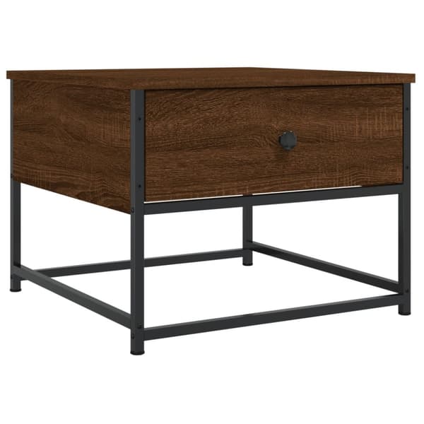 Soffbord brun ek 51x51x40 cm konstruerat trä
