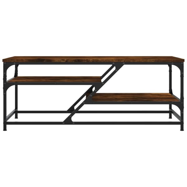 Soffbord rökfärgad ek 100x49x40 cm konstruerat trä