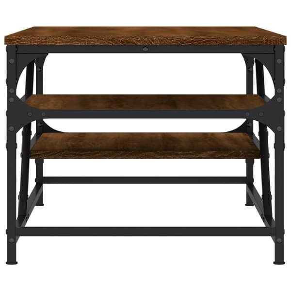 Soffbord rökfärgad ek 100x49x40 cm konstruerat trä