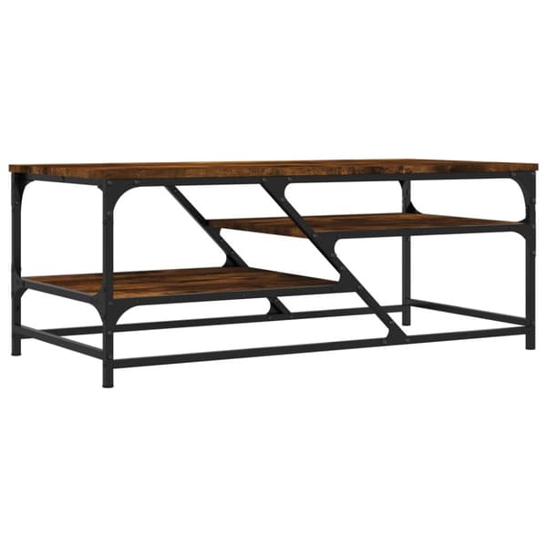 Soffbord rökfärgad ek 100x49x40 cm konstruerat trä