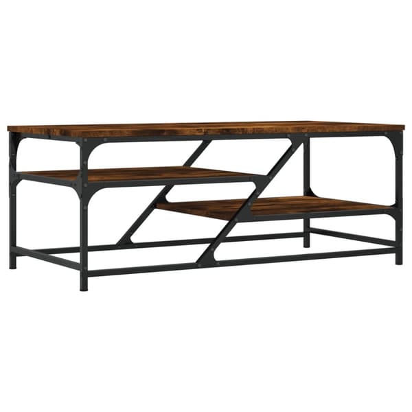Soffbord rökfärgad ek 100x49x40 cm konstruerat trä