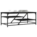 Miniatyrbillede 3 af 9: sofabord 100x49x40 cm konstrueret træ sort
