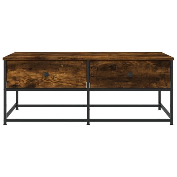 Soffbord rökfärgad ek 100x51x40 cm konstruerat trä