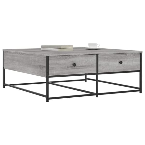Sohvapöytä harmaa Sonoma 100x99x40 cm tekninen puu
