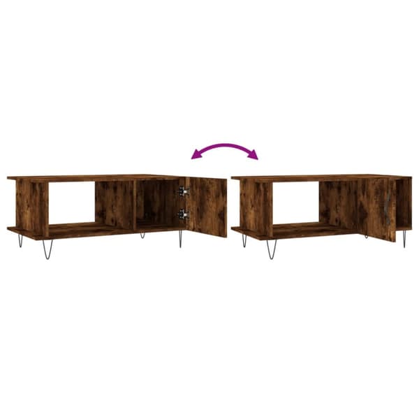 Soffbord rökfärgad ek 90x50x40 cm konstruerat trä