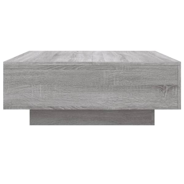Soffbord grå sonoma 80x80x31 cm konstruerat trä