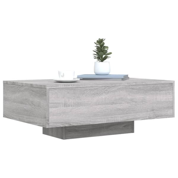 Soffbord med LED grå sonoma 85x55x31 cm