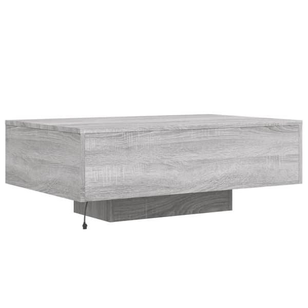 Soffbord med LED grå sonoma 85x55x31 cm