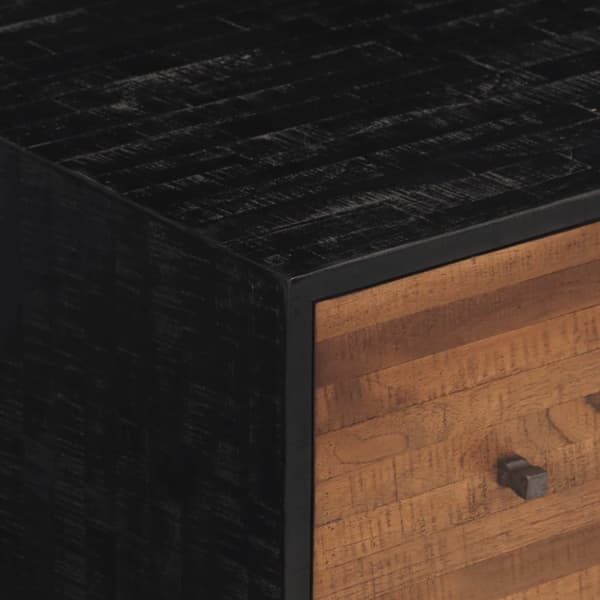sofabord 90x50x41 cm massivt genbrugsteak