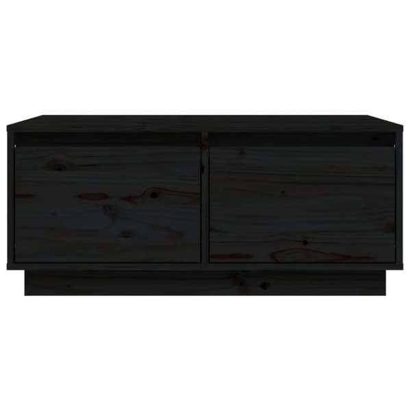 Soffbord svart 80x50x35 cm massivt furu