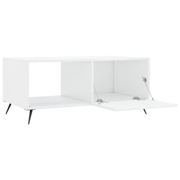 Soffbord vit högglans 90x50x40 cm konstruerat trä