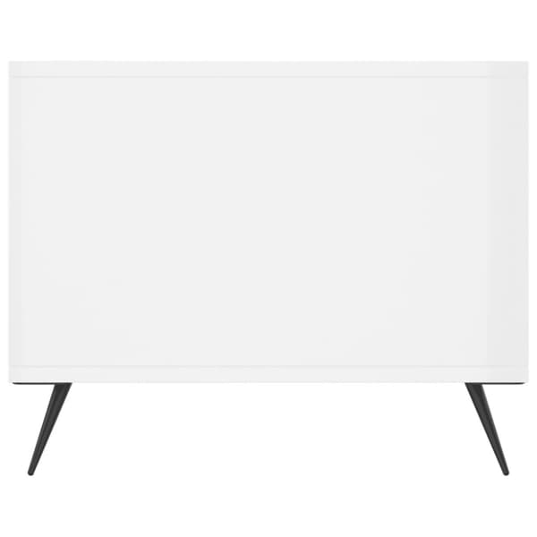 Soffbord vit högglans 90x50x40 cm konstruerat trä