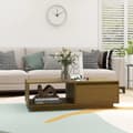 Miniatyrbild 3 av 10: Soffbord honungsbrun 110x50x33,5 cm massiv furu
