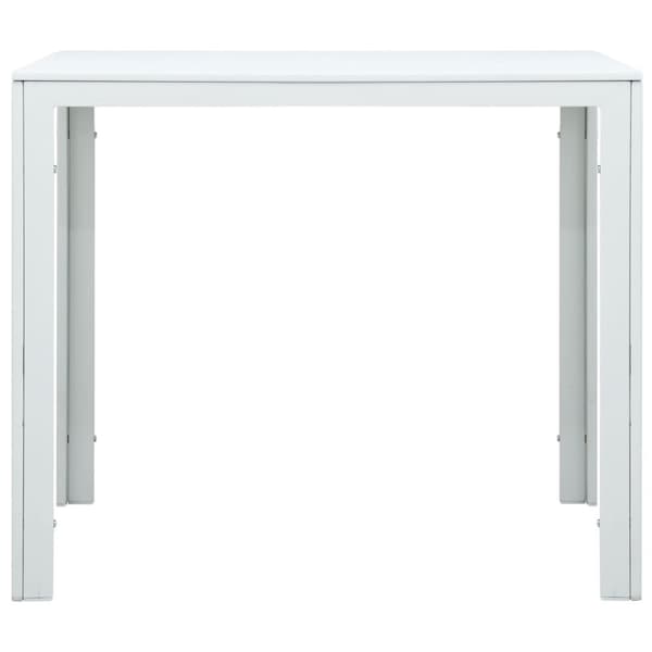 Sohvapöytä valkoinen 78x78x74 cm HDPE puutyyli