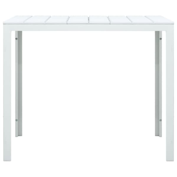Sohvapöytä valkoinen 78x78x74 cm HDPE puutyyli