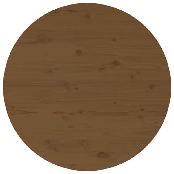 sofabord Ø 55x45 cm massivt fyrretræ gyldenbrun