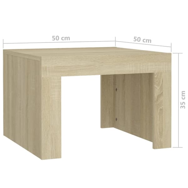 Soffbord sonoma-ek 50x50x35 cm konstruerat trä