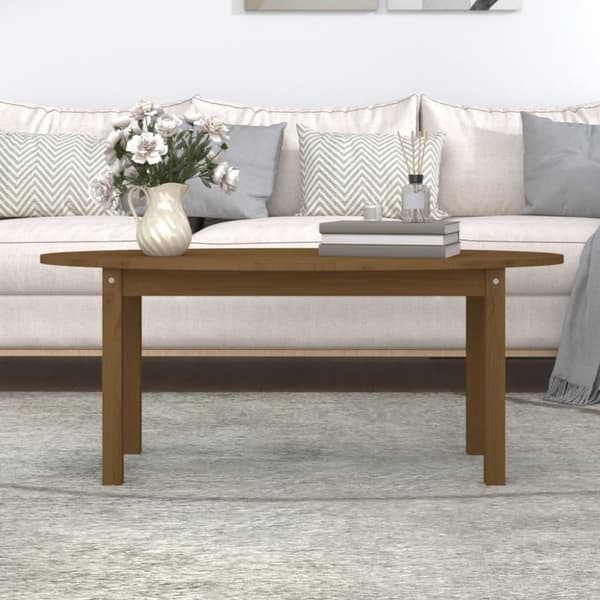 Sohvapöytä hunajanruskea 110x55x45 cm täysi mänty