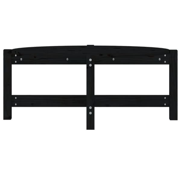 sofabord 87x48x35 cm massivt fyrretræ sort